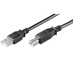 MicroConnect USB2.0 LSZH A-B 3m M-M, Juoda