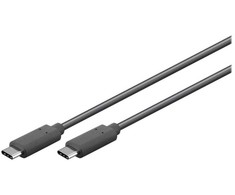 USB MicroConnect USB-C - USB-C kabelis 1,5 m, juodas (USB3.2CC1.5)