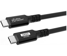 MicroConnect USB4CC015-240W kabelis USB USB4 Gen 3x2 0,15 m USB C juodas