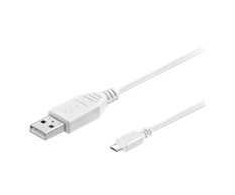 USB laidas MicroConnect USB-A - 0.6 m Baltas (USBABMICRO0,60W)