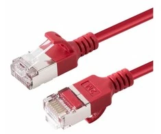 „Microconnect V-FTP6A005R-SLIM“, 0,5 m, Cat6a, U/FTP (STP), RJ-45, RJ-45, raudonas