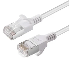 Microconnect V-FTP6A10W-SLIM, 10 m, Cat6a, U/FTP (STP), RJ-45, RJ-45, Balta