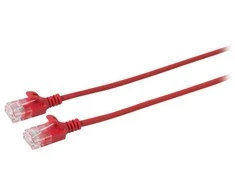 Microconnect V-UTP6A075R-SLIM, 7,5 m, Cat6a, U/UTP (UTP), RJ-45, RJ-45, Raudona