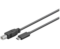 Kabelis USB MicroConnect USB-C - USB-B 3 m Juodas (USB3.1C2B3)