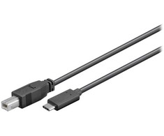 USB kabelis MicroConnect USB-C - USB-B 5 m juodas (USB3.1C2B5)