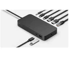 „Microsoft Surface Thunderbolt 4“ dokas, laidinis, „Thunderbolt 4“, 2500 Mbit/s, juodas, „Kensington“, Microsoft