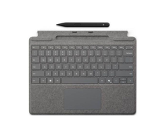 Microsoft Surface Pro 8/9/X 13" dėklas su klaviatūra ir rašikliu, Šiaurės šalių išdėstymas, platinos spalvos