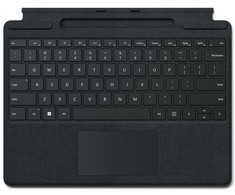 Microsoft „Surface Pro“ klaviatūra su rašiklio laikikliu verslui, jutiklinė planšetė, Microsoft, „Surface Pro 10“ verslui, „Surface Pro 9“ verslui, „Surface Pro 8“ verslui, „Surface Pro X“..., juoda, „Alcantara“, prijungimo vieta