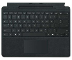 Microsoft „Surface Pro“ klaviatūra su rašiklio laikikliu verslui, jutiklinė planšetė, Microsoft, „Surface Pro 10“ verslui, „Surface Pro 9“ verslui, „Surface Pro 8“ verslui, „Surface Pro X“..., juoda, „Alcantara“, prijungimo vieta