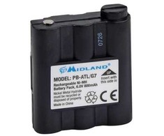 Midland Midland PB-ATL/G7, Baterija, Juodas, Midland G7 Midland G9, Nickel-Metal Hydride (NiMH), 800 mAh, 6 V