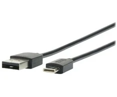 USB kabelis Mobilis USB-A - USB-C 1 m Juodas (001278)