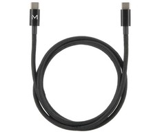 Kabelis USB Mobilis USB-C - USB-C 1 m Juodas (001389)