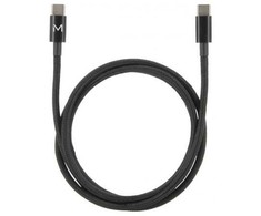 Kabelis USB Mobilis USB-C - USB-C 2 m Juodas (001388)