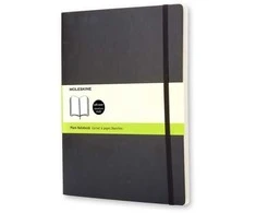 Užrašų knygutė Moleskine Classic 19x25cm, baltais lapais, minkštu viršeliu, juodos spalvos