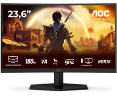 Monitorius AOC G4 C24G42E, 59.9 cm (23.6"), 1920 x 1080 pikselių, Full HD, LED, 4 ms, Juodas, Raudona