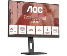 AOC U27E3UF 27inch IPS 3840x2160 Monitorius 4ms 16:9 2xHDMI DP USB Juodas