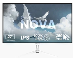 Monitorius Arozzi Nova | 27 " | IPS | QHD | 16:9 | 260 Hz | 1 ms | 2560 x 1440 pikselių | 350 cd/m2 | HDMI jungtys quantity 2 | Baltas