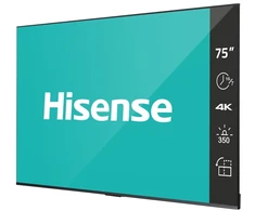 Monitorius Hisense 75DP30E, skaitmeninės informacijos plokščiasis ekranas, 190,5 cm (75"), LED, 3840 x 2160 taškų, Wi-Fi