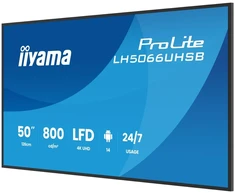 Iiyama Monitorius profesjonalny 50 cali lh5066uhsb-b1ag ips,4k,800cd,1200:1,android14,6.5ms ,2xhdmi, usb-c, rj45, 2xusb, 2x10w, wifi, iisignage2, 4/32gb