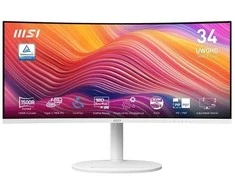 Monitorius MSI Modern MD342CQPWDE - Flat Screen 86.4 cm (34") UltraWide Quad HD LCD Baltas