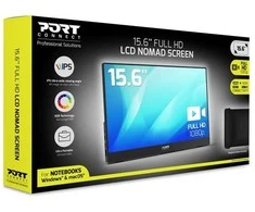 Monitorius „Port Designs PORT CONNECT Nomad“ ekranas, „Full HD LCD“, 15,6 colio