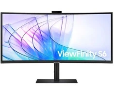 Monitorius „Samsung S34C652“ 34 colių įstrižainės, 21:9 lenktas (1000R), 3440X1440, VA-LED, 5MS, 100Hz, HDR10, DP/HDMI/USB TYPE-C, 90 W, LAN, juodas, 5 MP internetinė kamera, turi garsiakalbį, VESA 100, dėžutėje yra HDMI, DP ir USB-C laidas, automatinis šaltinio perjungimas
