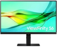 Monitorius Samsung „ViewFinity S6 S24D604UEU“ – LED ekranas – USB – 24 colių – 2560 x 1440 QHD @ 100 Hz – IPS – 350 cd/m² – 1000:1 – HDR10 – 5 ms – HDMI, DisplayPort, USB-C – juodas