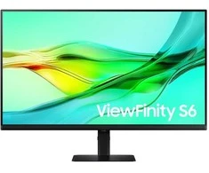 Monitorius Samsung ViewFinity S6 S32D604UEU - LED-skærm - USB - 32" - 2560 x 1440 QHD @ 100 Hz - IPS - 350 cd/m² - 1000:1 - HDR10 - 5 ms - HDMI, DisplayPort, USB-C - sort