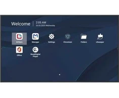 Monitorius ViewSonic CDE5514-2C informacinis ekranas televizorius Plokščiaekranis skaitmeninis informacinis televizorius 139,7 cm (55") LCD „Wi-Fi“ 500 cd/m² 4K „Ultra HD“ Juoda Integruotas procesorius „Android 14“ Veikia visą parą