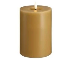 „Moods &amp; More“ LED kolonėlė medaus ir garstyčių spalvos su tirpimo efektu – Ø 9,9 cm x A 15 cm