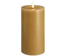 „Moods &amp; More“ LED kolonėlė medaus ir garstyčių spalvos su tirpimo efektu – Ø 7,4 cm x A 15 cm