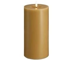 „Moods &amp; More“ LED kolonėlė medaus ir garstyčių spalvos su tirpimo efektu – Ø 9,9 cm x A 20 cm