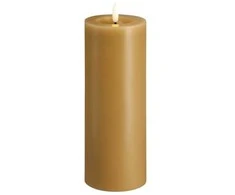 „Moods &amp; More“ LED kolonėlė medaus ir garstyčių spalvos su tirpimo efektu – Ø 7,4 cm x A 20 cm