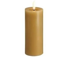 „Moods &amp; More“ LED kolonėlė medaus ir garstyčių spalvos su tirpimo efektu – Ø 4,9 cm x A 12,5 cm
