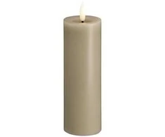 „Moods &amp; More“ LED kolonėlės formos žvakė pilka su lydymosi efektu – Ø 4,9 cm x A 15 cm