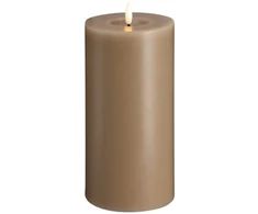 Usorteret Moods &amp; More MM LED pillar candle, Silk, Melted, Sand, 99x200 mm