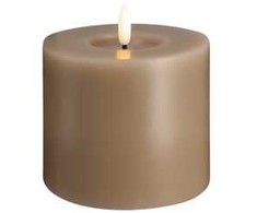 Usorteret Moods &amp; More MM LED pillar candle, Silk, Melted, Sand, 99x100 mm