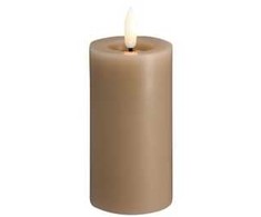 Usorteret Moods &amp; More MM LED pillar candle, Silk, Melted, Sand, 49x100 mm