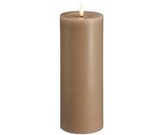 Usorteret Moods &amp; More MM LED pillar candle, Silk, Melted, Sand, 74x200 mm