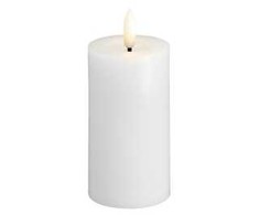 Usorteret Moods &amp; More MM LED žvakė, Silk, Melted, Classic balta, 49x100 mm