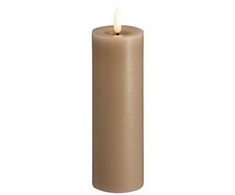 Usorteret Moods &amp; More MM LED pillar candle, Silk, Melted, Sand, 49x150 mm