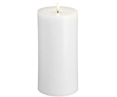 Usorteret Moods &amp; more MM LED žvakė stulpelio formos, Silk, Melted, Classic, balta, 99x200 mm