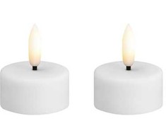 Philips Moods &amp; More MM LED žvakutė, tipo tealight, plastikas, balta, 2 vnt., 39x20 mm