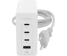 mophie priedai – sieninis adapteris – USB-C – PD – HUB – 120 W – GaN – baltas – ES (3x USB-C + 1x USB-A), patalpų, kintamosios srovės, baltas