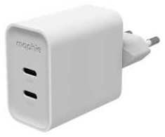 Įkroviklis Zagg Įkroviklis jungiama į tinklą Mophie ROC GaN, 2xUSB-C, 45W (baltas)