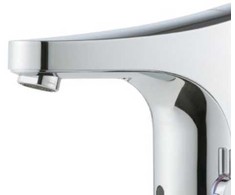 Mora FMM 9000e Tronic bekontaktis – Su baterija. 5 l/min. IP67. Galima pertvarkyti į elektros tinklo maitinimą.