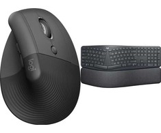Pelė „Logitech“ grafito spalvos keltuvas (910-006473) + „Ergo K860“ (920-010108)