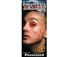Morris Costumes Apsėstos traumos tatuiruotė