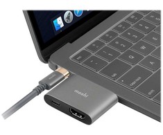 Moshi 99MO084272, Laidinis, USB 3.2 Gen 1 (3.1 Gen 1) Type-C, 60 W, Juoda, Pilka, 3840 x 2160 pikselių, Aliuminis