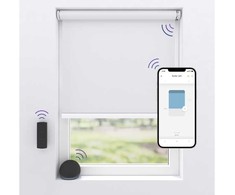 „MotionBlinds“ belaidės elektrinės tamsinančios roleto užuolaidos, 120 x 190 cm – baltos